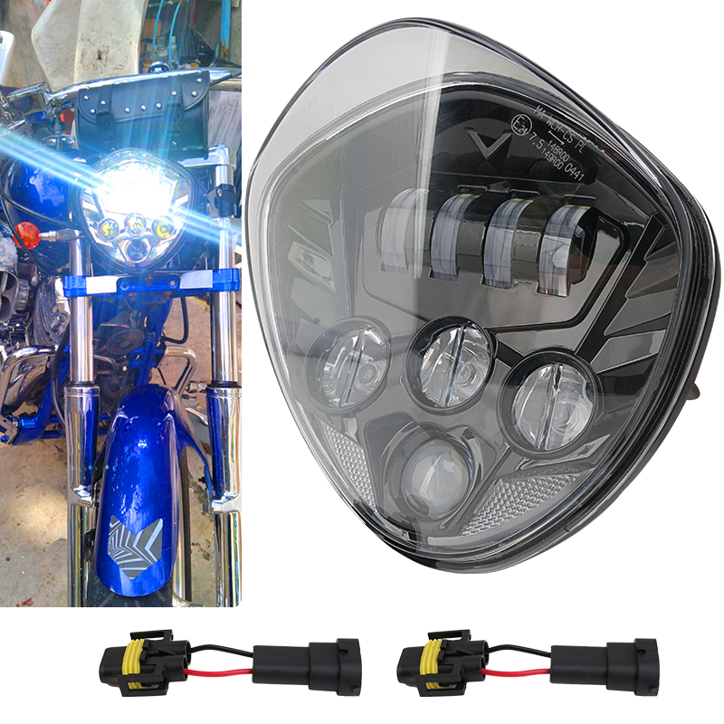 Crossfit Victory - Zwarte LED Motorfiets Koplamp Montage Geschikt